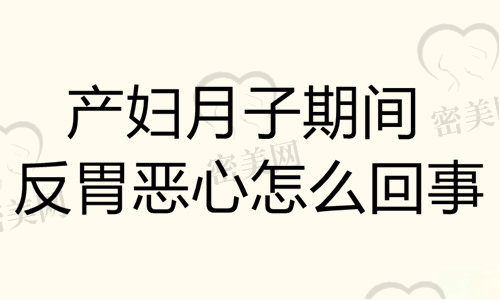 坐月子的时候有时候会想要反胃恶心是啥原因呢