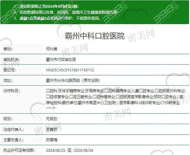 【霸州中科口腔医院患者口碑评价：】
